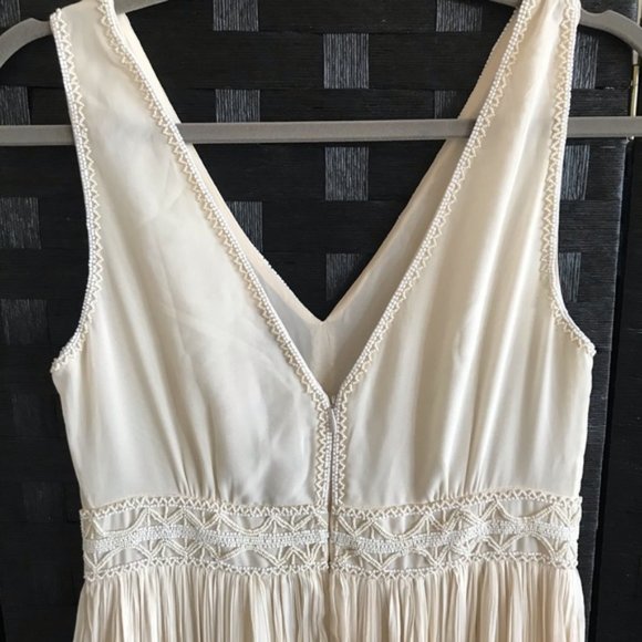 Massimo Dutti  ivory embroidery  maxi dress - Picture 5 of 6